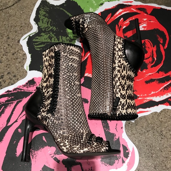 ✨Coming Soon! Jason Wu Snakeskin Peep Toe Boots✨ - Picture 2 of 3